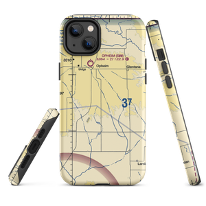 Redfield Ag Strip (MT85) VFR Sectional  Tough iPhone Case