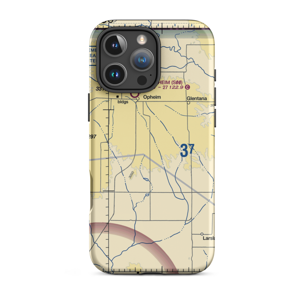 Redfield Ag Strip (MT85) VFR Sectional  Tough iPhone Case iPhone 16 Pro Max model shown