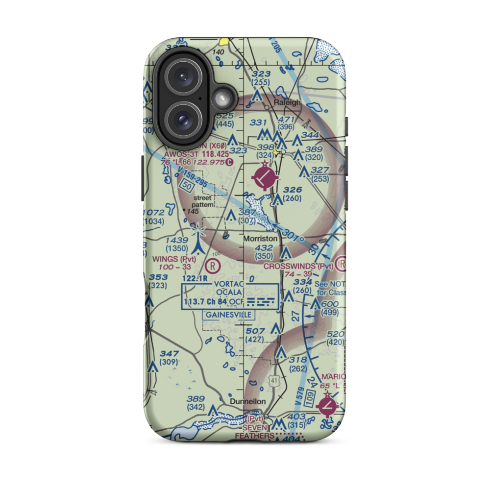 Redtail Airstrip (FA30) VFR Sectional  Tough iPhone Case iPhone 16 Plus model shown