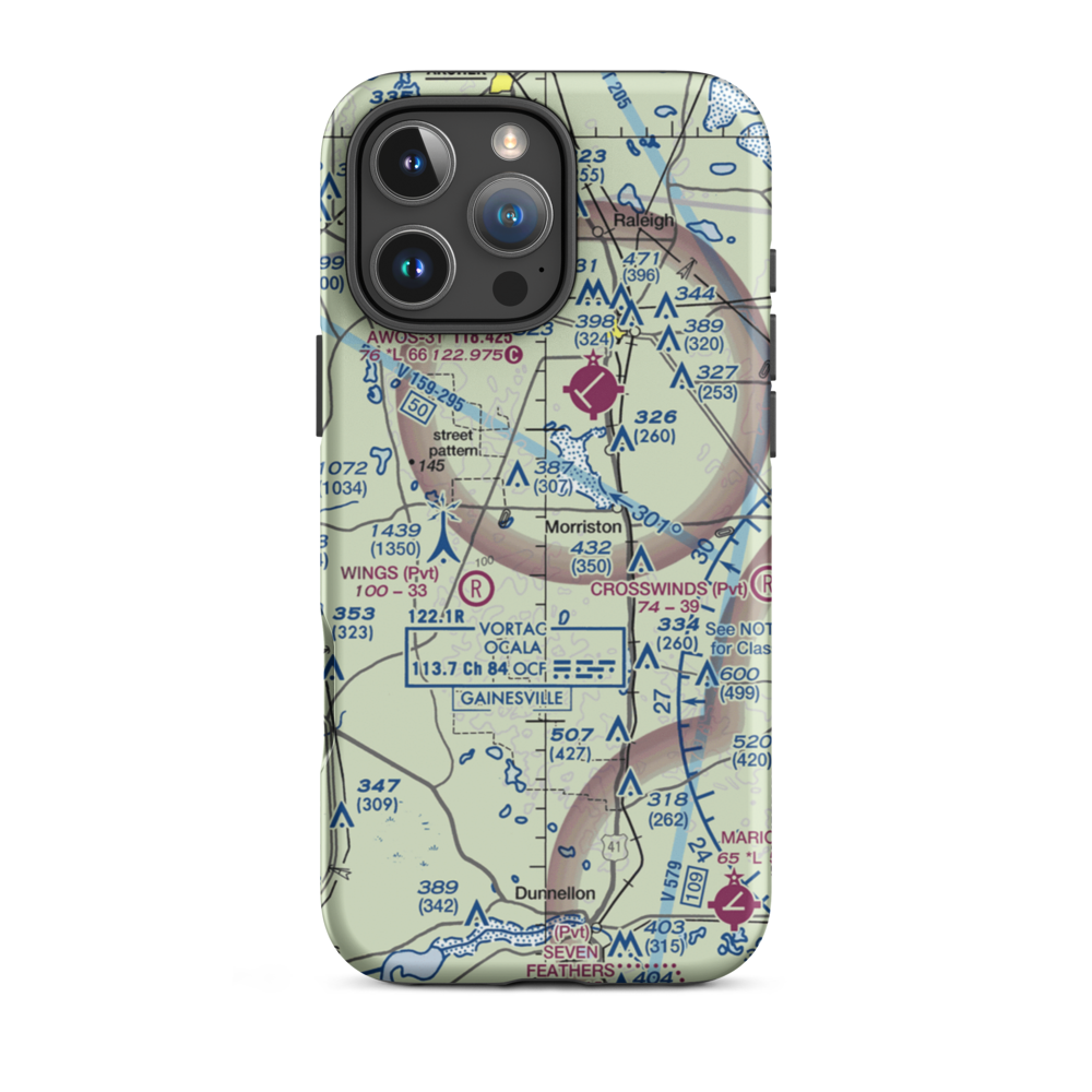 Redtail Airstrip (FA30) VFR Sectional  Tough iPhone Case iPhone 16 Pro Max model shown