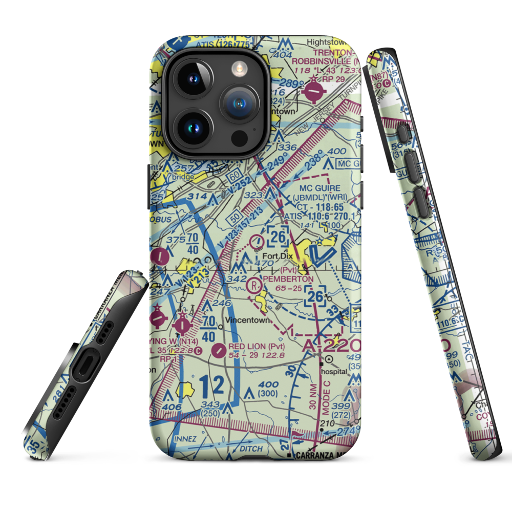 Redwing Airport (2N6) VFR Sectional  Tough iPhone Case iPhone 15 Pro Max model shown