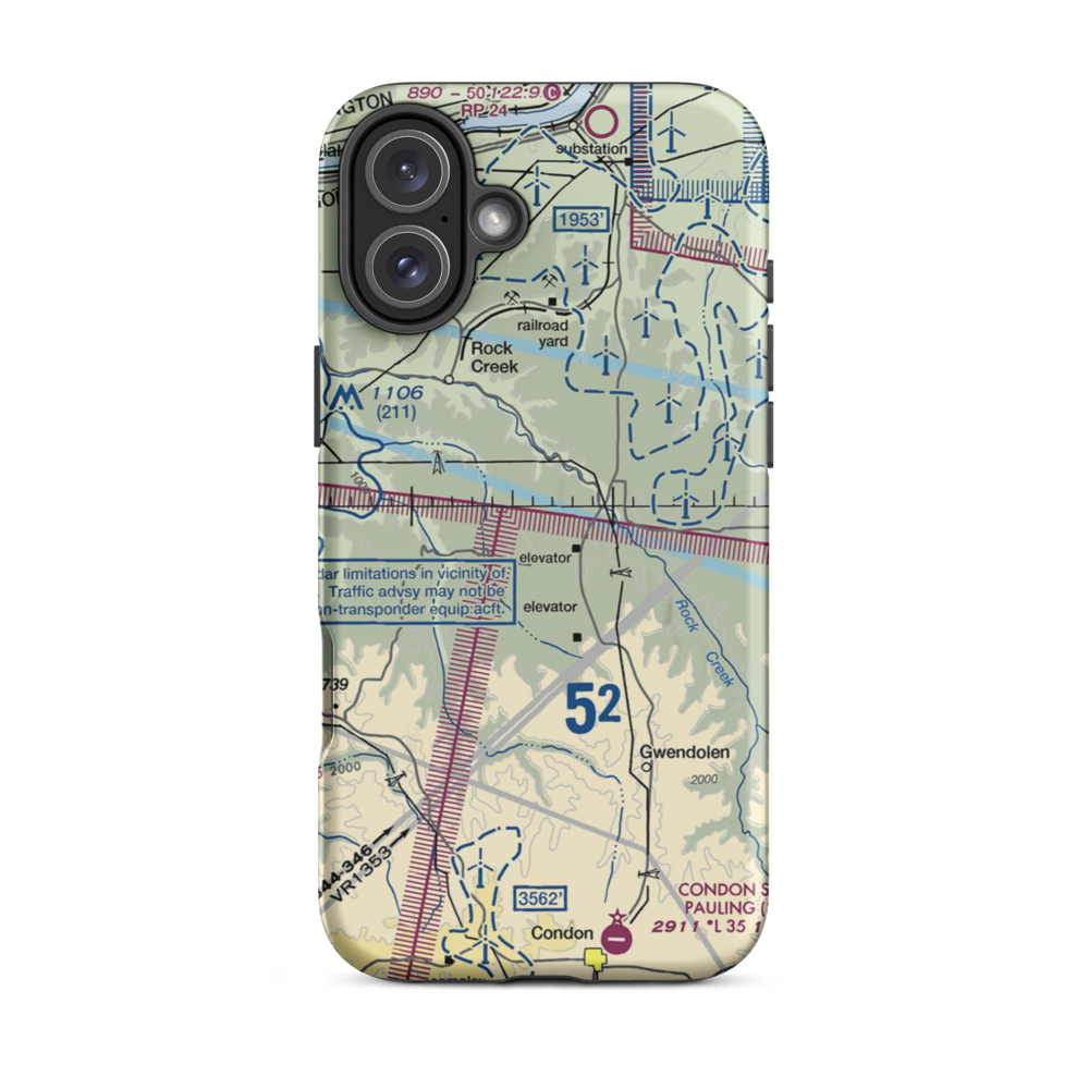 Reed Airport (1OR5) VFR Sectional  Tough iPhone Case iPhone 16 Plus model shown