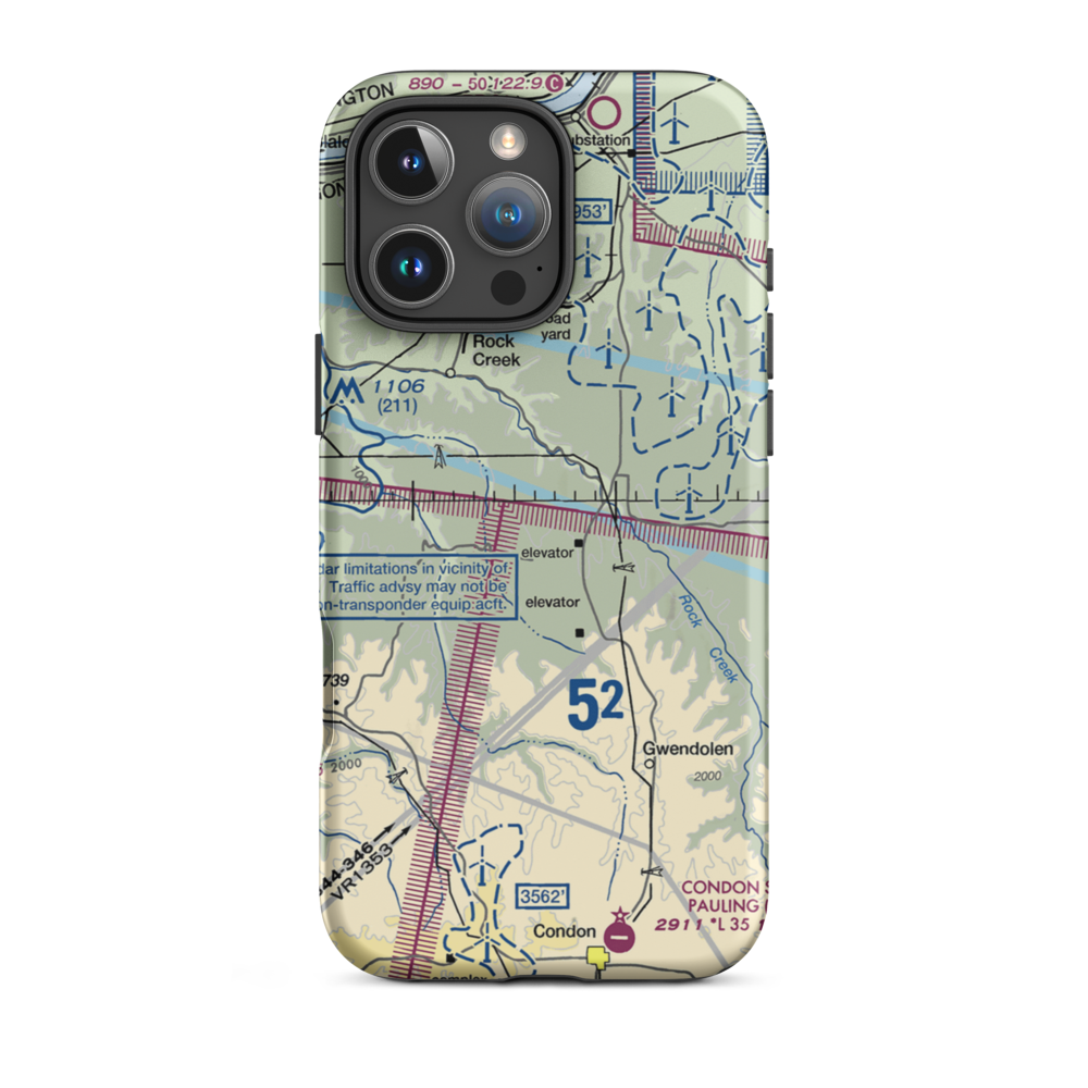 Reed Airport (1OR5) VFR Sectional  Tough iPhone Case iPhone 16 Pro Max model shown