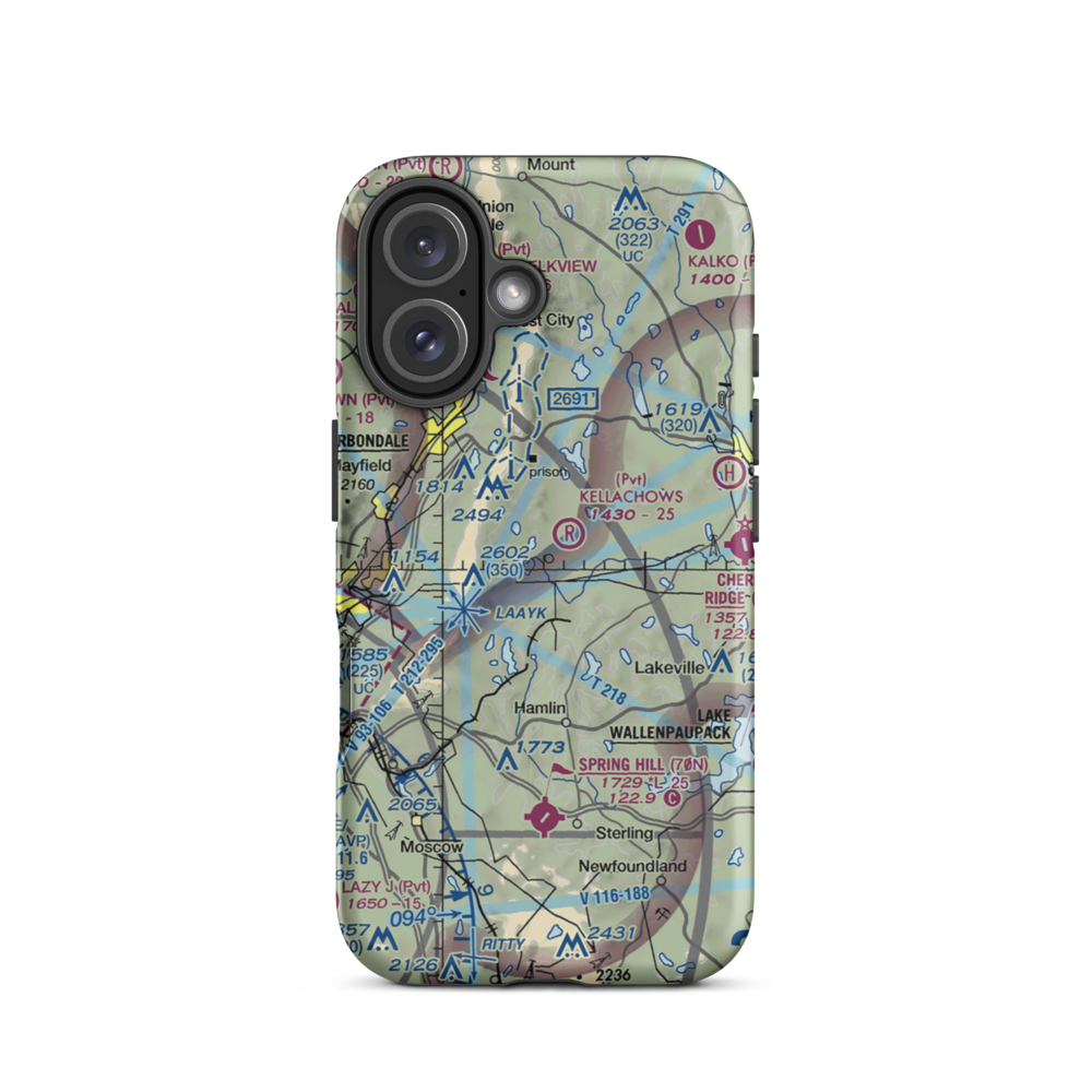 Reed Airport (2PA3) VFR Sectional  Tough iPhone Case iPhone 16 model shown