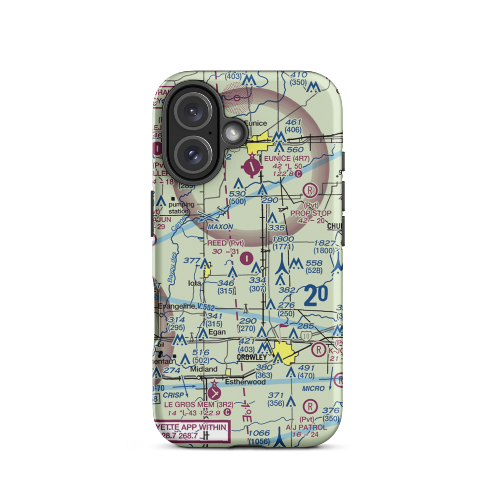 Reed Flying Service Inc Airport (2LA5) VFR Sectional  Tough iPhone Case iPhone 16 model shown