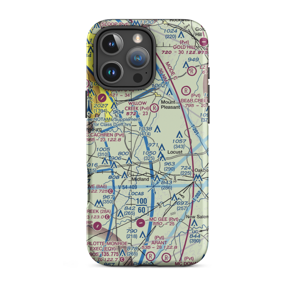 Reed Mine Airport (5NC3) VFR Sectional  Tough iPhone Case iPhone 16 Pro Max model shown