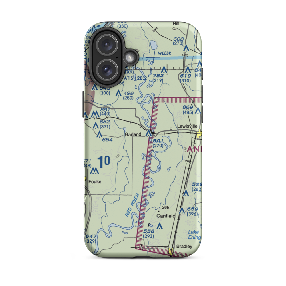 Reed-Joseph Land Co. Airport (4AR4) VFR Sectional  Tough iPhone Case iPhone 16 Plus model shown