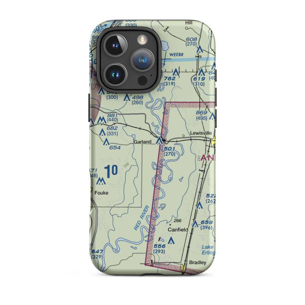 Reed-Joseph Land Co. Airport (4AR4) VFR Sectional  Tough iPhone Case iPhone 16 Pro Max model shown