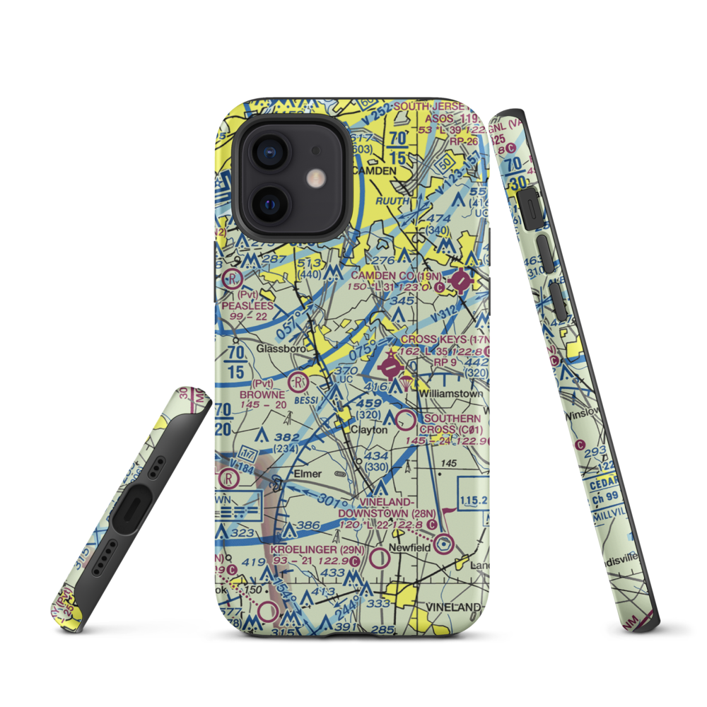 Reeder Airport (NJ64) VFR Sectional  Tough iPhone Case iPhone 12 model shown
