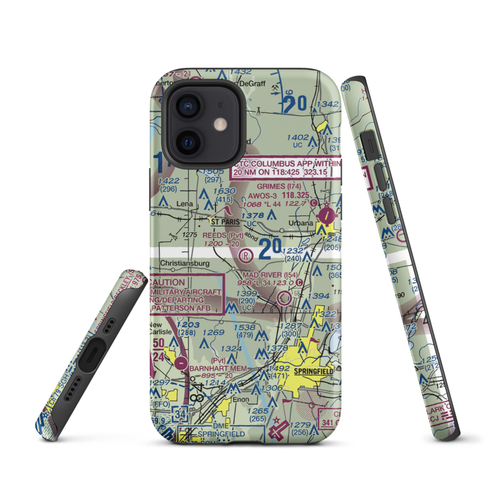 Reeds Airport (24OI) VFR Sectional  Tough iPhone Case iPhone 12 model shown