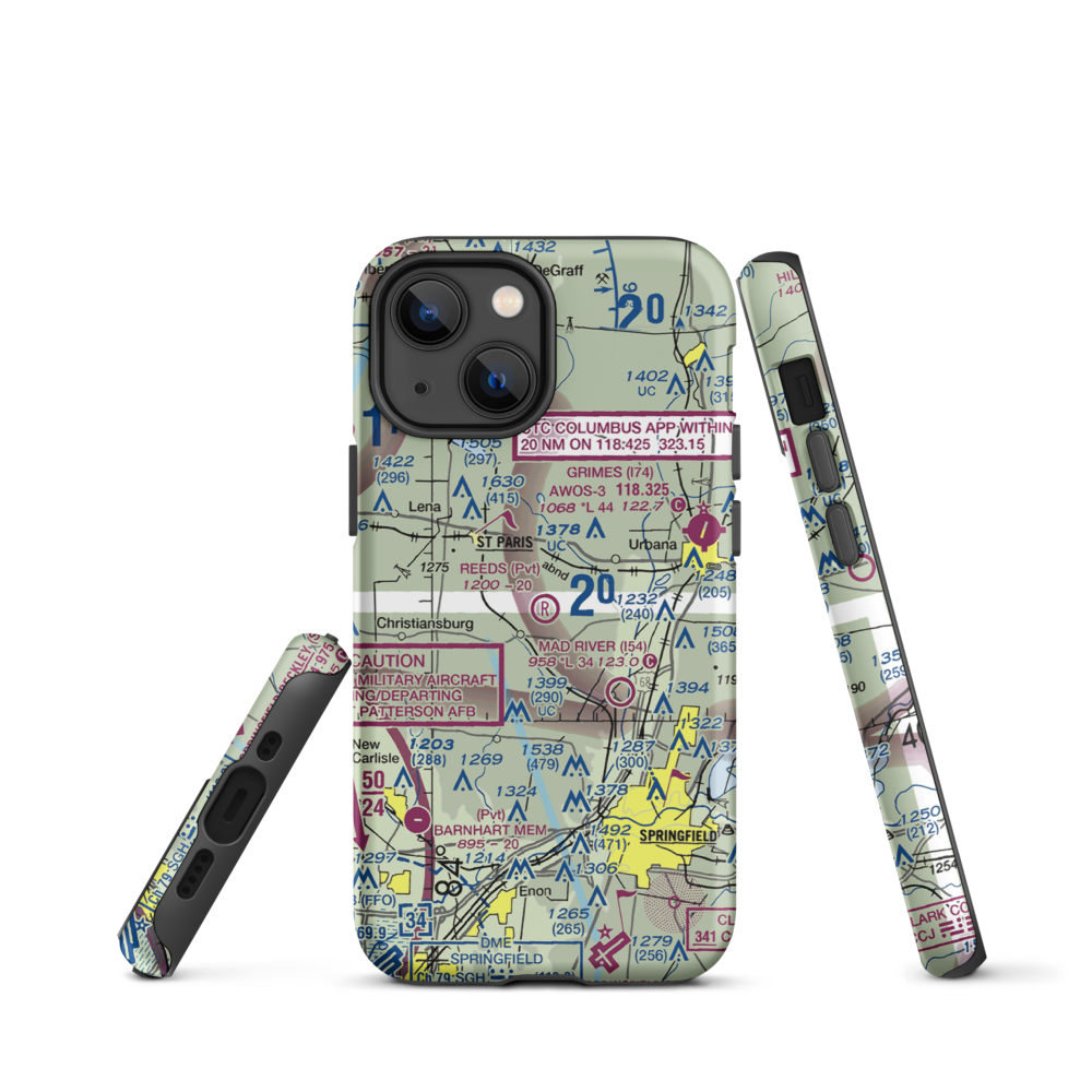 Reeds Airport (24OI) VFR Sectional  Tough iPhone Case iPhone 13 mini model shown