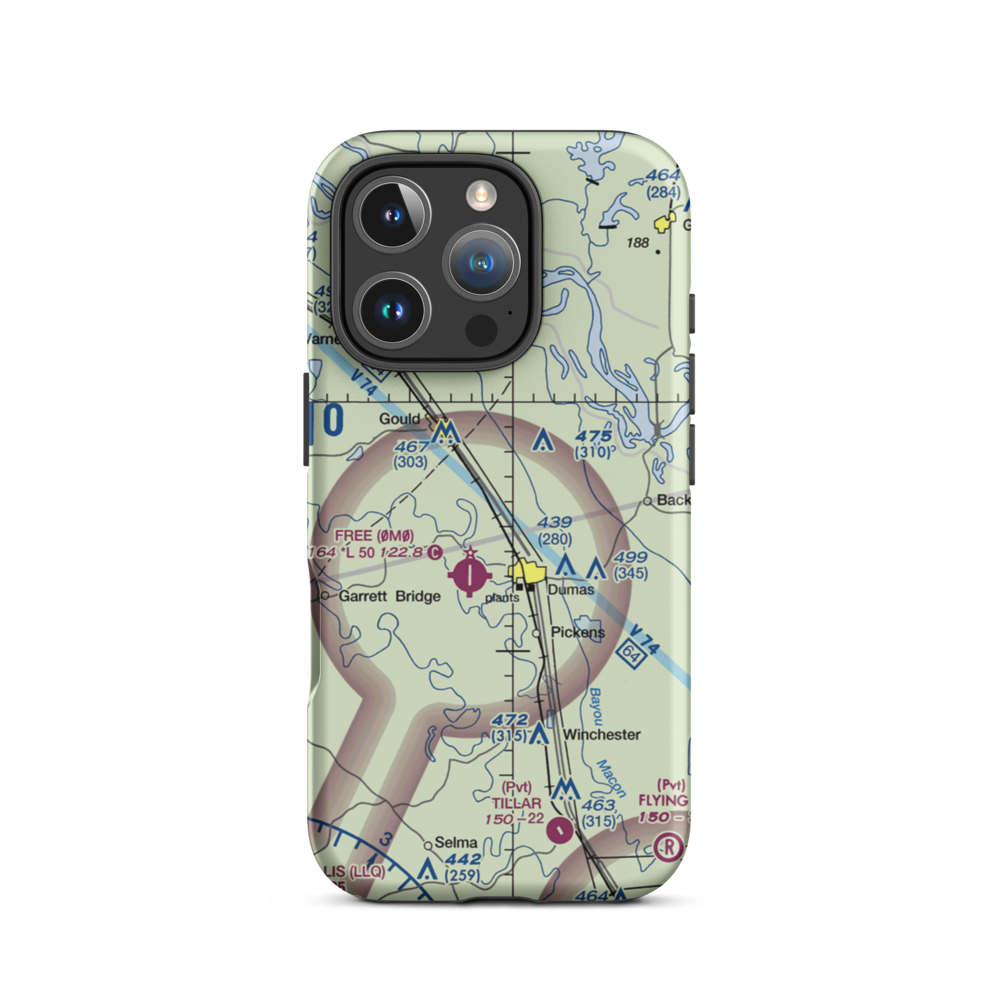 Reedville Airport (90AR) VFR Sectional  Tough iPhone Case iPhone 16 Pro model shown