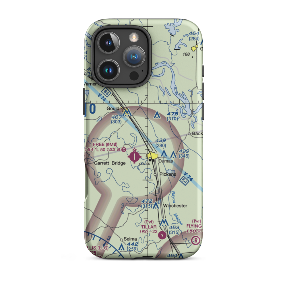 Reedville Airport (90AR) VFR Sectional  Tough iPhone Case iPhone 16 Pro Max model shown
