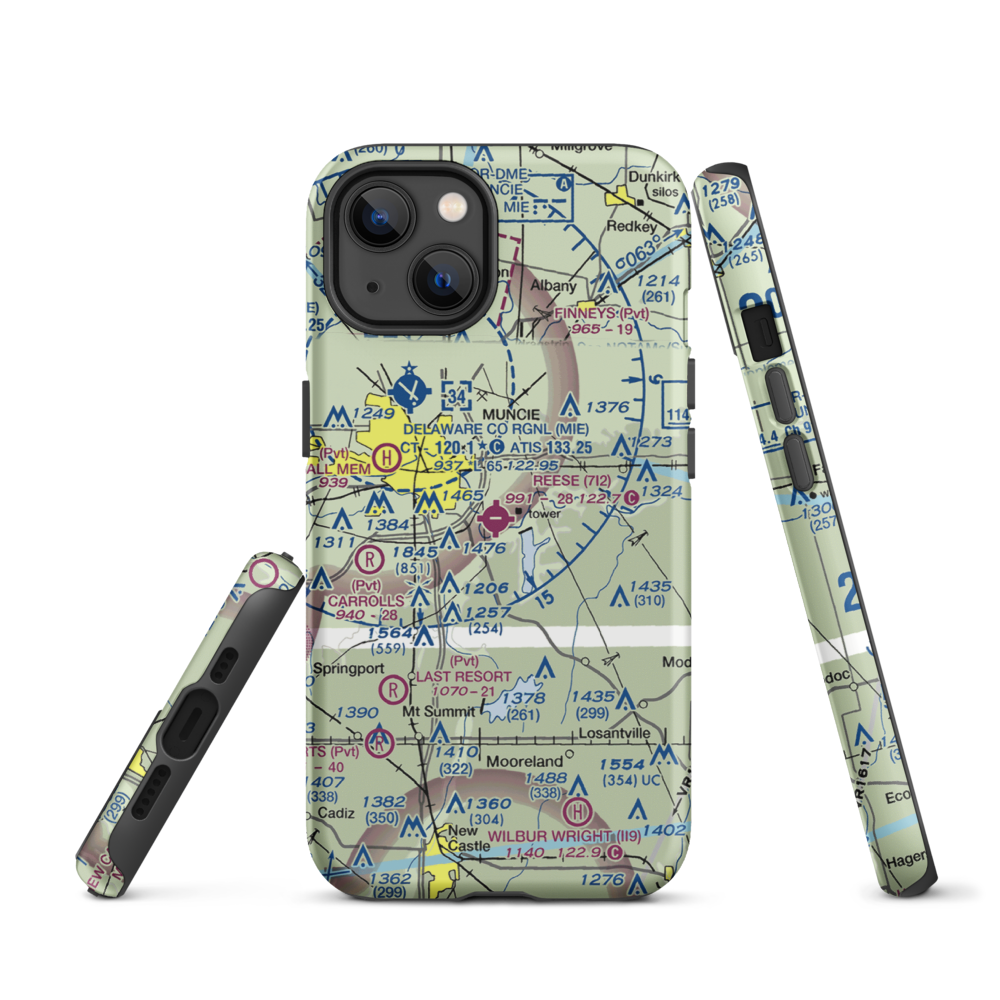 Reese Airport (7I2) VFR Sectional  Tough iPhone Case iPhone 13 model shown