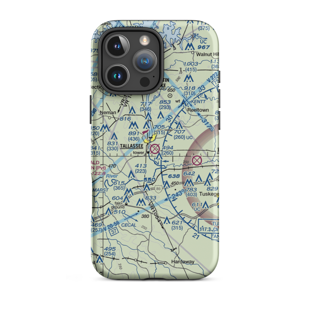 Reeves Airport (41A) VFR Sectional  Tough iPhone Case iPhone 16 Pro Max model shown