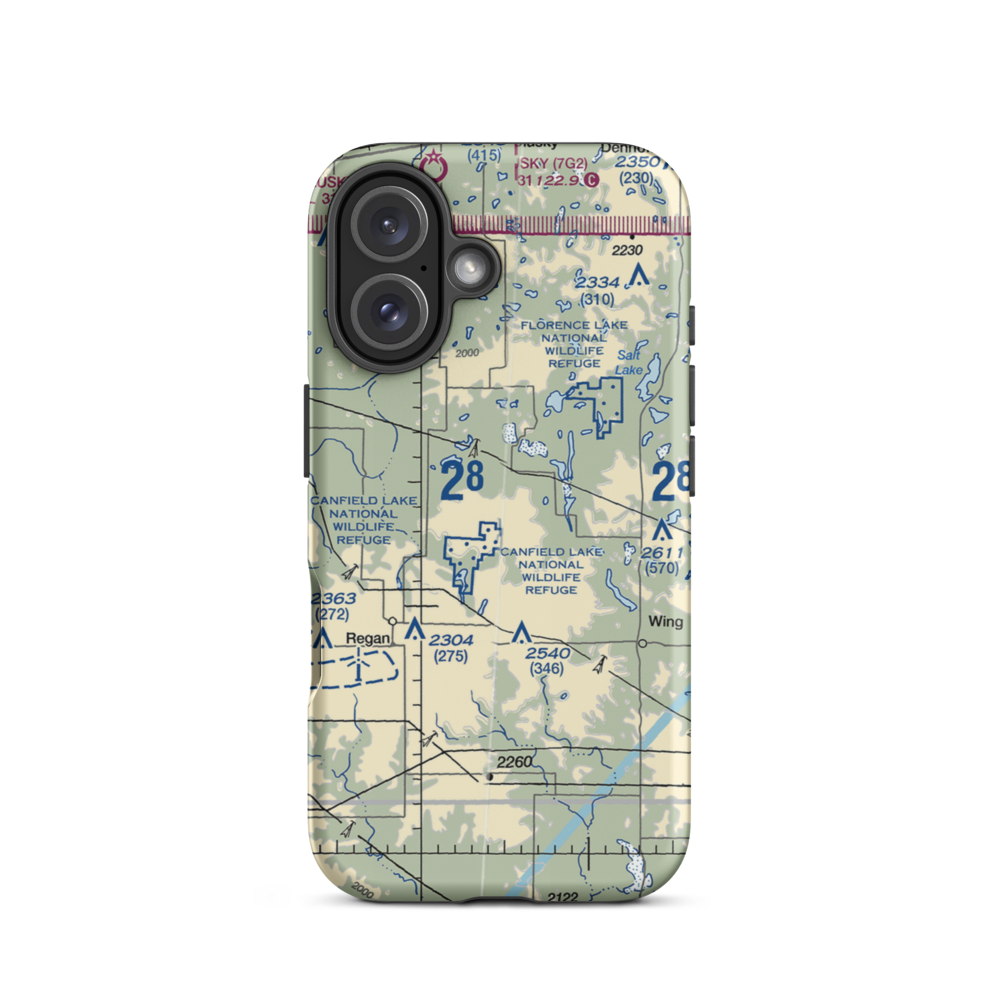 Regan Airstrip (NA88) VFR Sectional  Tough iPhone Case iPhone 16 model shown