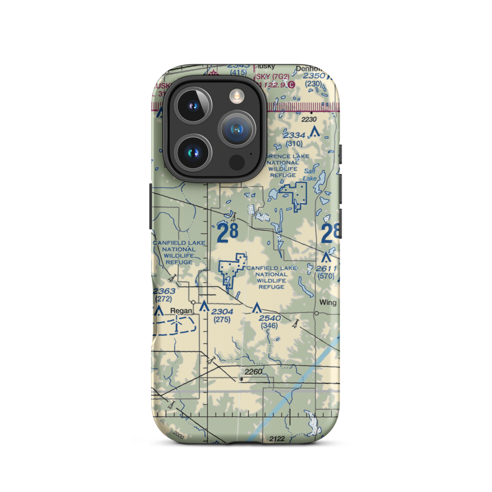Regan Airstrip (NA88) VFR Sectional  Tough iPhone Case iPhone 16 Pro model shown