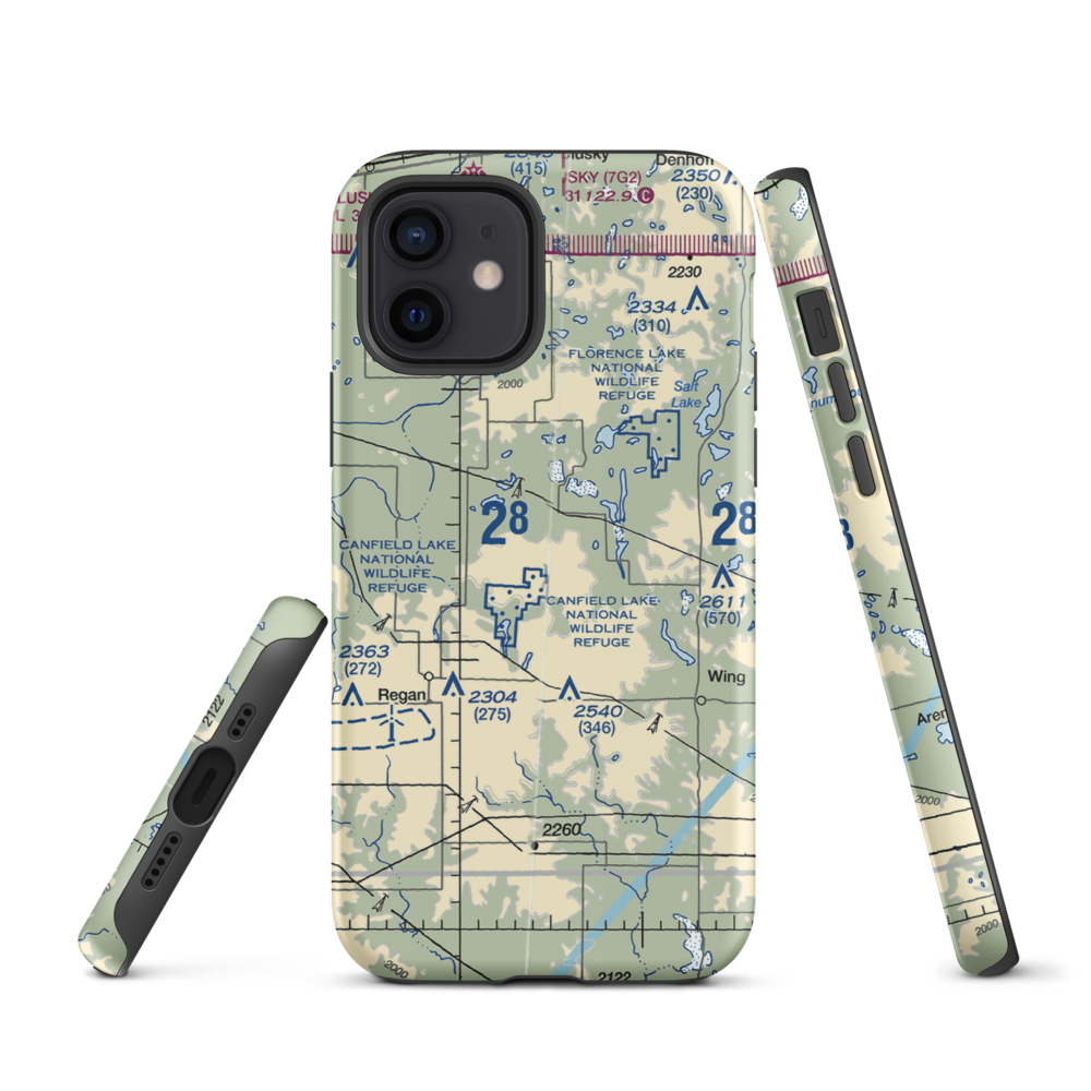 Regan Airstrip (NA88) VFR Sectional  Tough iPhone Case iPhone 12 model shown