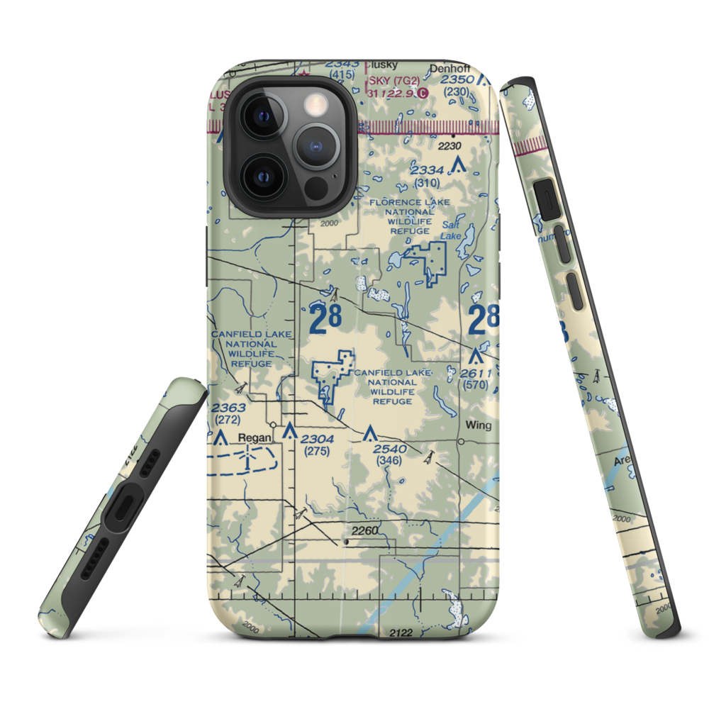 Regan Airstrip (NA88) VFR Sectional  Tough iPhone Case iPhone 12 Pro Max model shown