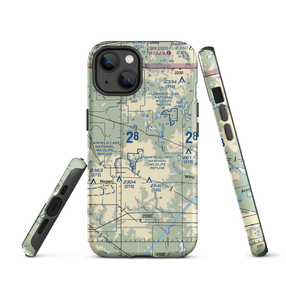 Regan Airstrip (NA88) VFR Sectional  Tough iPhone Case iPhone 13 model shown