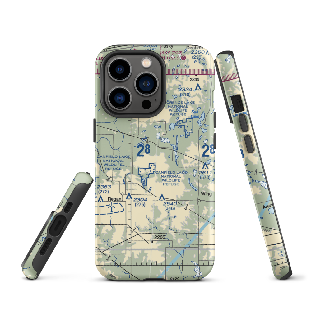 Regan Airstrip (NA88) VFR Sectional  Tough iPhone Case iPhone 13 Pro model shown