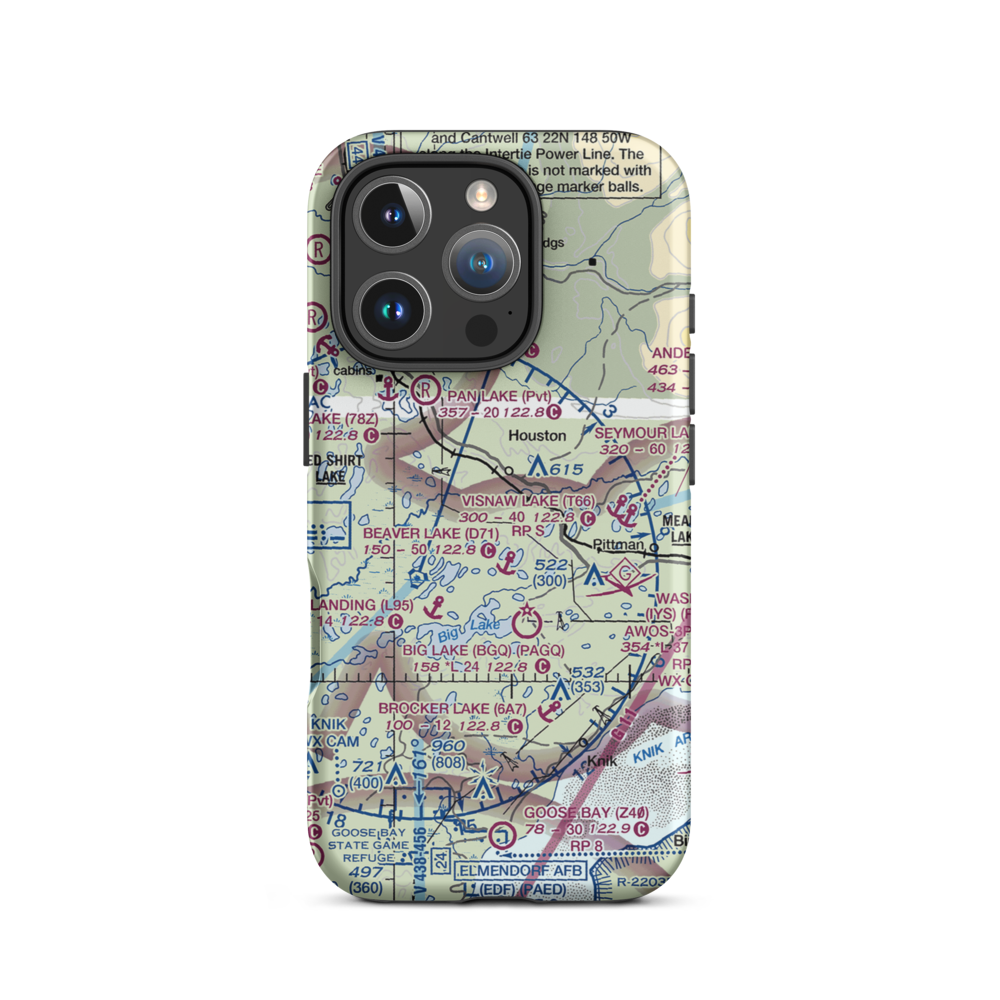 Reids Landing Airport (AK29) VFR Sectional  Tough iPhone Case iPhone 16 Pro model shown