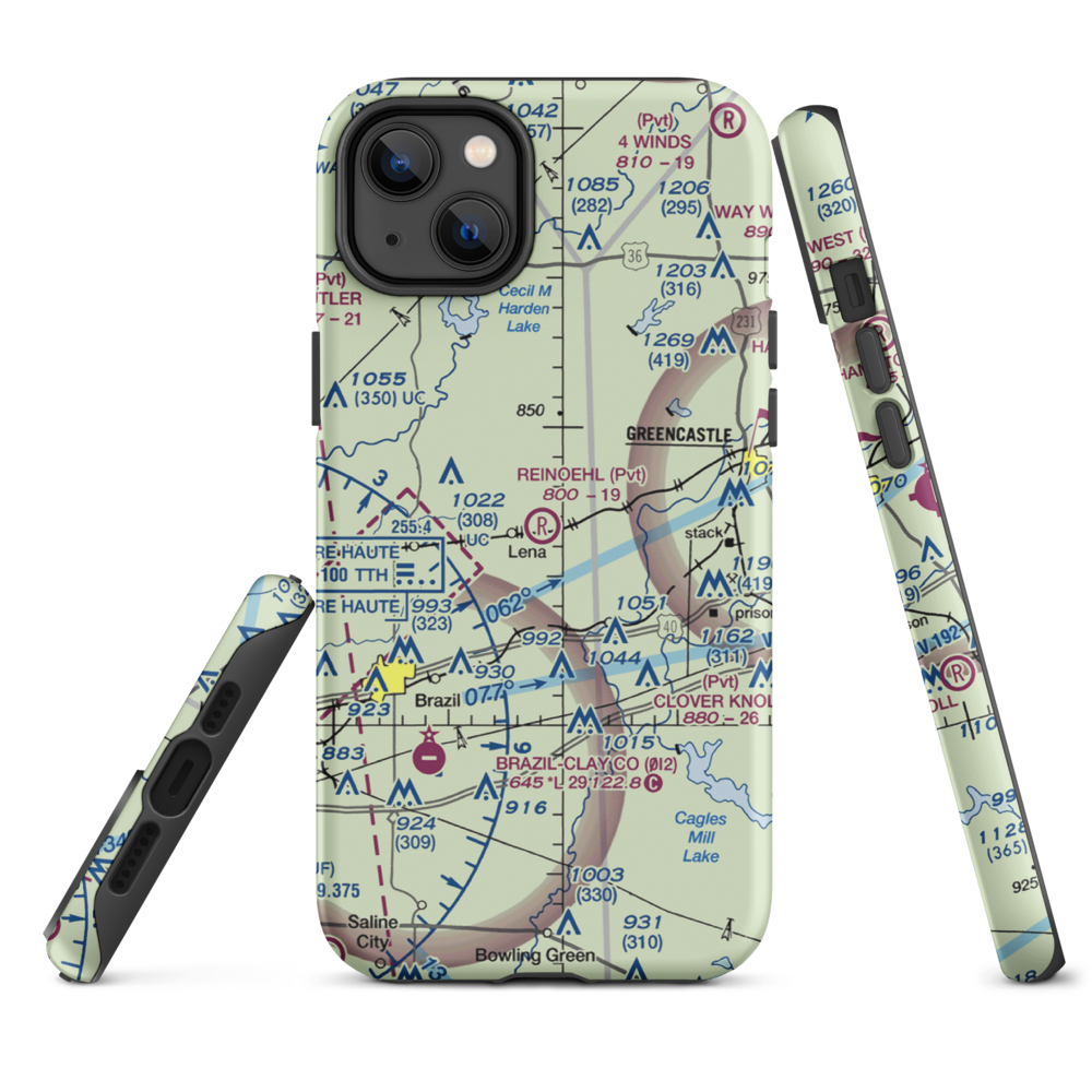 Reinoehl Field (49II) VFR Sectional  Tough iPhone Case iPhone 14 Plus model shown