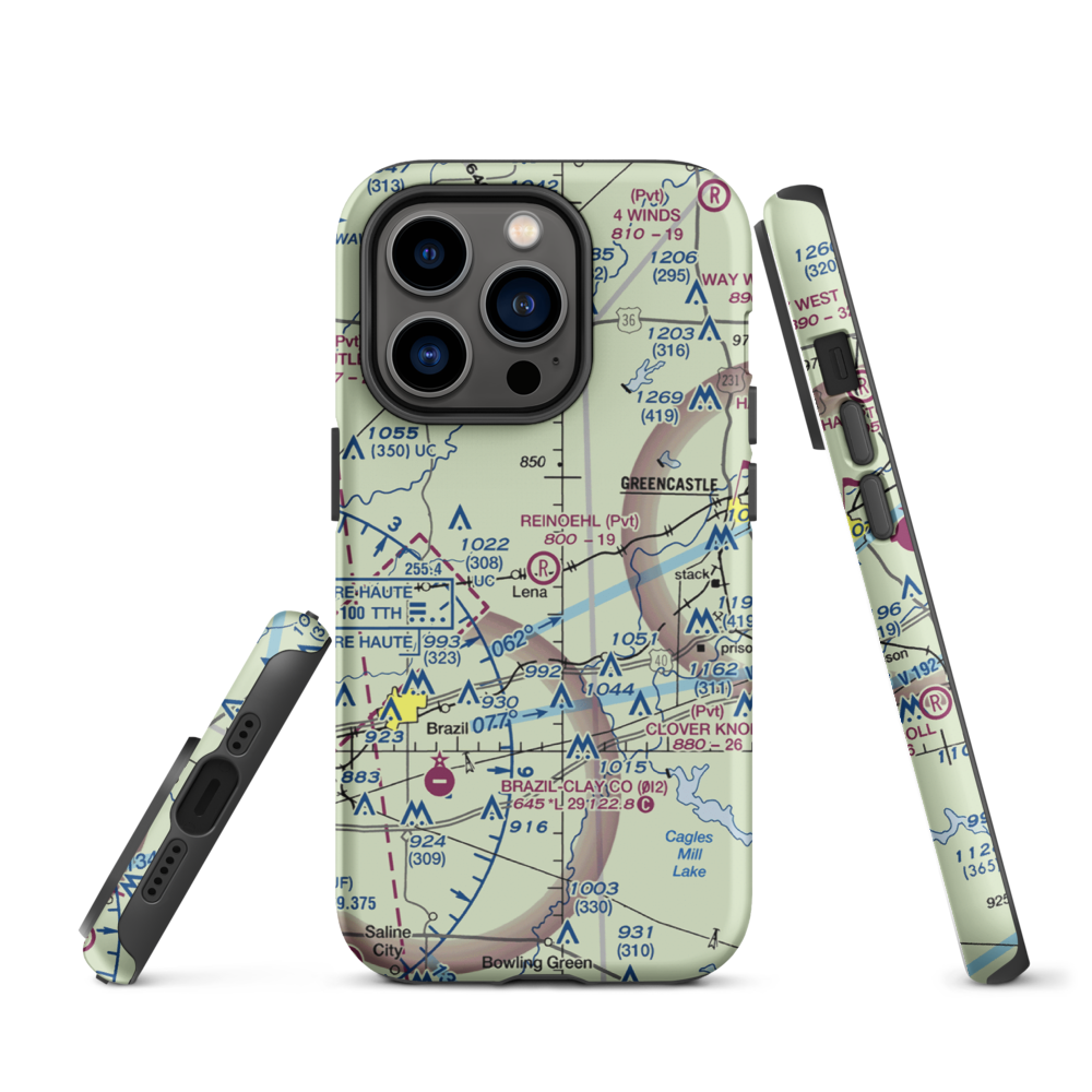 Reinoehl Field (49II) VFR Sectional  Tough iPhone Case iPhone 14 Pro model shown