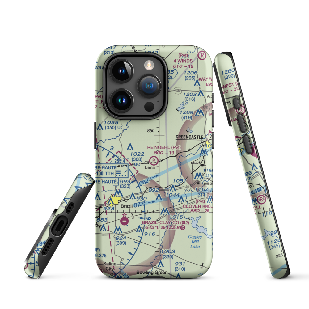 Reinoehl Field (49II) VFR Sectional  Tough iPhone Case iPhone 15 Pro model shown