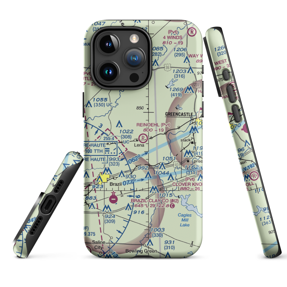 Reinoehl Field (49II) VFR Sectional  Tough iPhone Case iPhone 15 Pro Max model shown