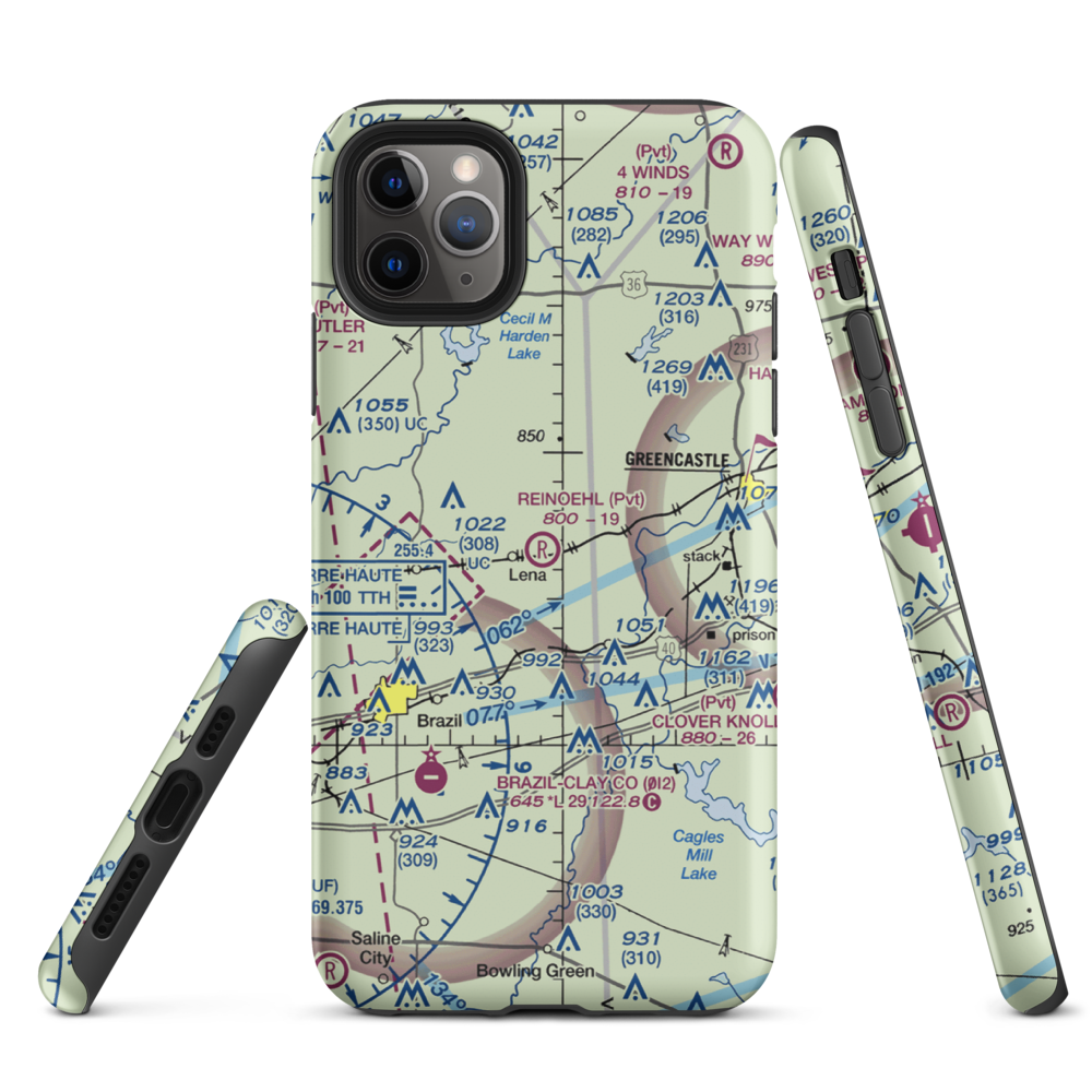 Reinoehl Field (49II) VFR Sectional  Tough iPhone Case iPhone 11 Pro Max model shown