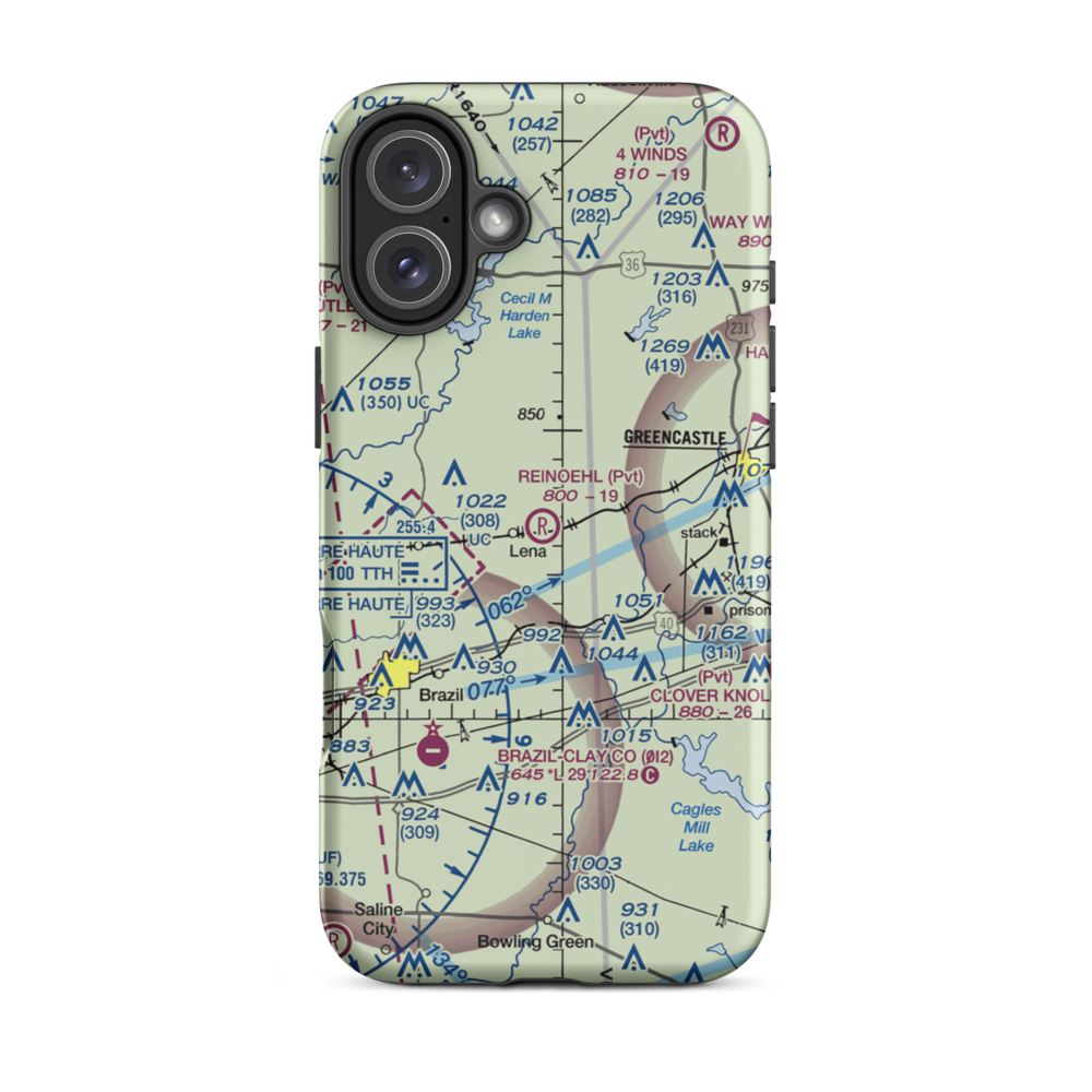 Reinoehl Field (49II) VFR Sectional  Tough iPhone Case iPhone 16 Plus model shown