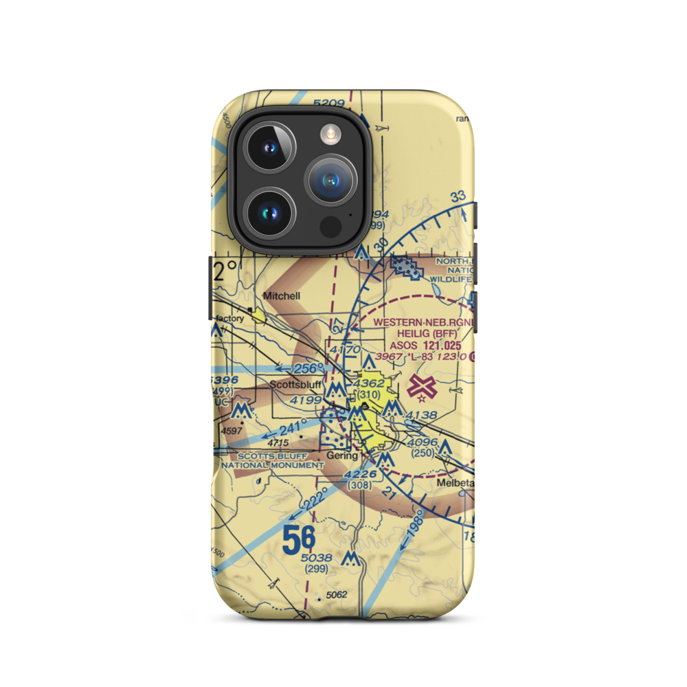 Reisig Brothers Airport (12NE) VFR Sectional  Tough iPhone Case iPhone 16 Pro model shown