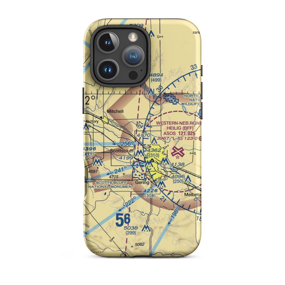Reisig Brothers Airport (12NE) VFR Sectional  Tough iPhone Case iPhone 16 Pro Max model shown