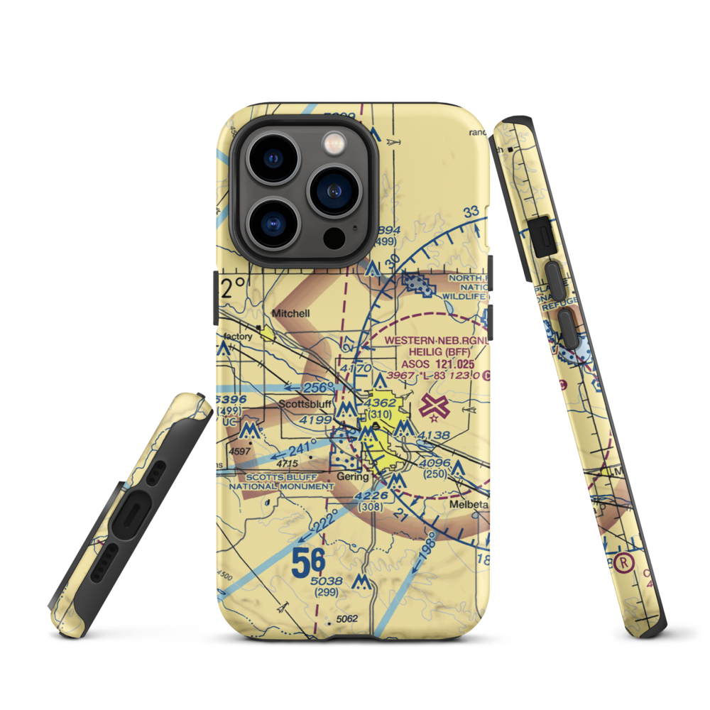 Reisig Brothers Airport (12NE) VFR Sectional  Tough iPhone Case iPhone 13 Pro model shown