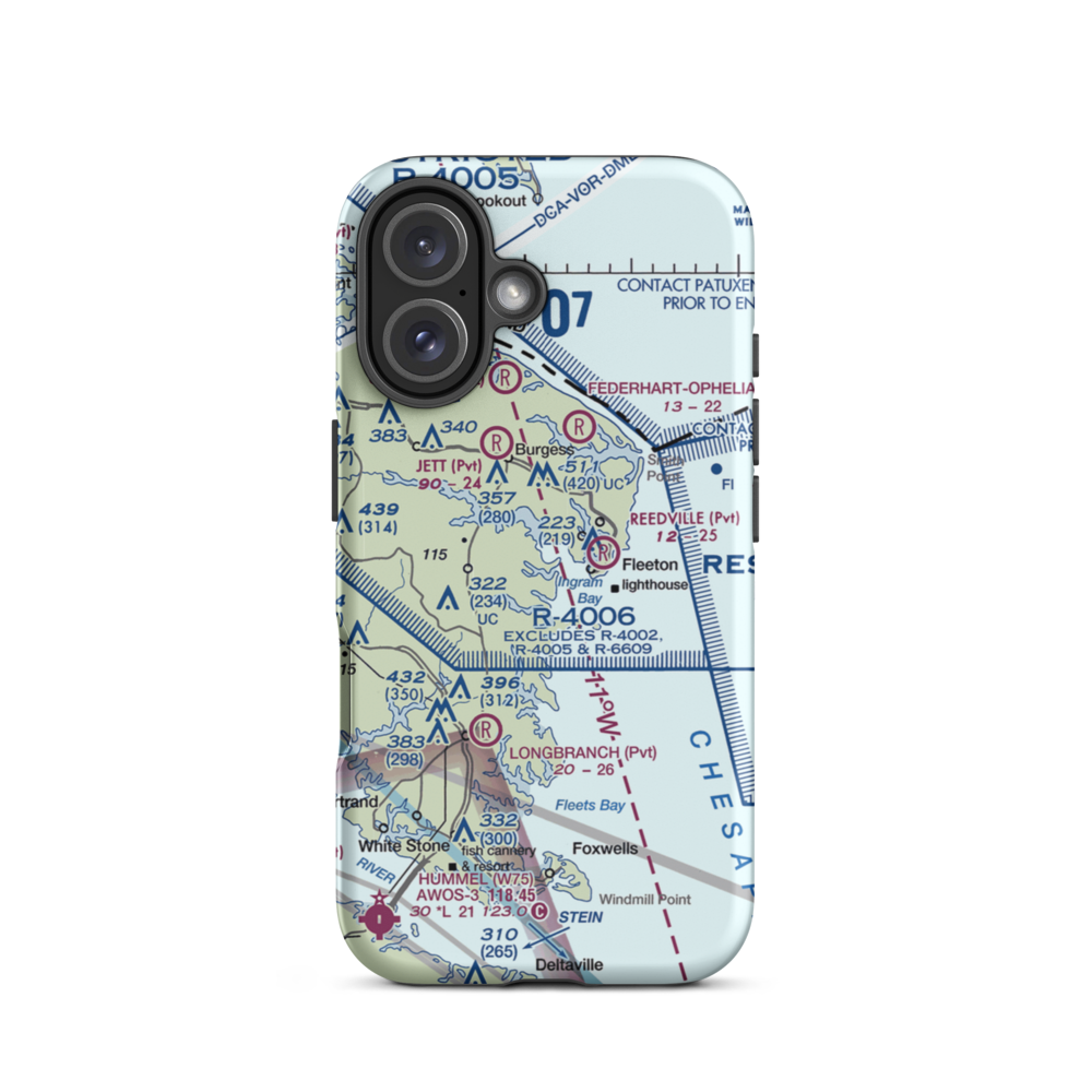 Remo Private Airport (6VA0) VFR Sectional  Tough iPhone Case iPhone 16 model shown
