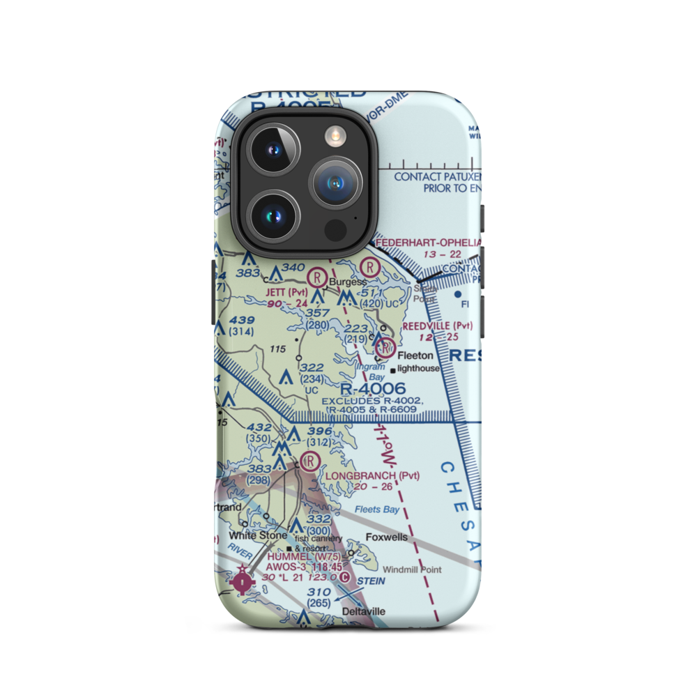 Remo Private Airport (6VA0) VFR Sectional  Tough iPhone Case iPhone 16 Pro model shown