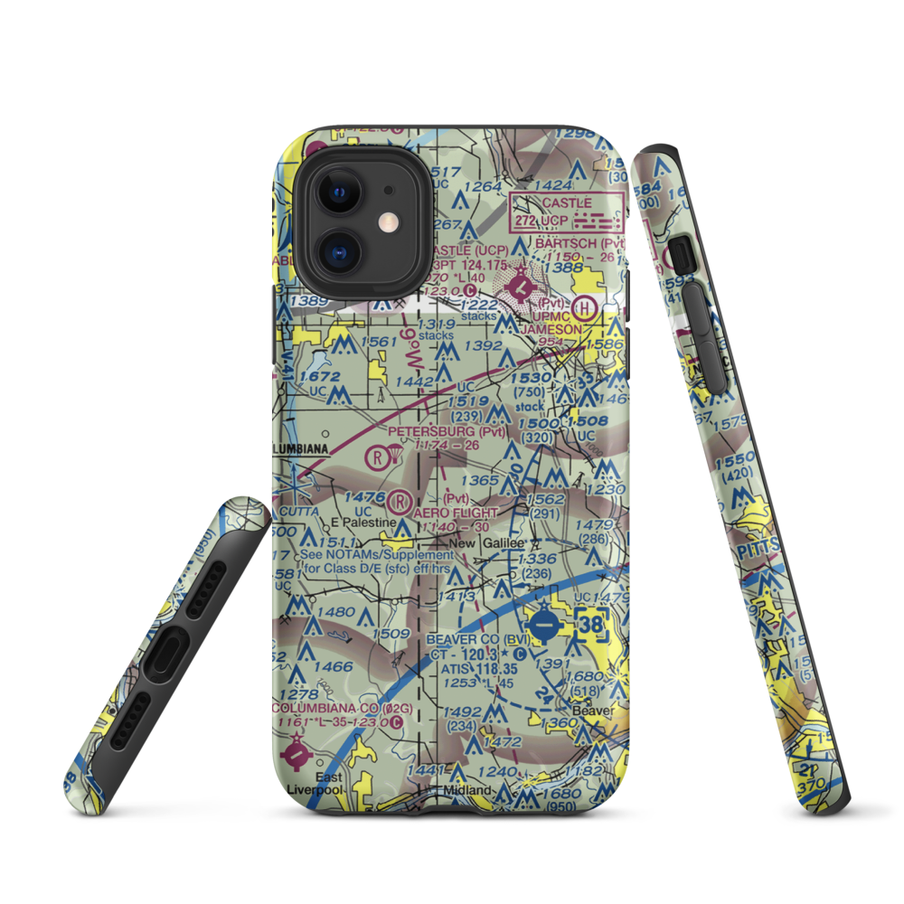 Reno Airport (PN11) VFR Sectional  Tough iPhone Case iPhone 11 model shown
