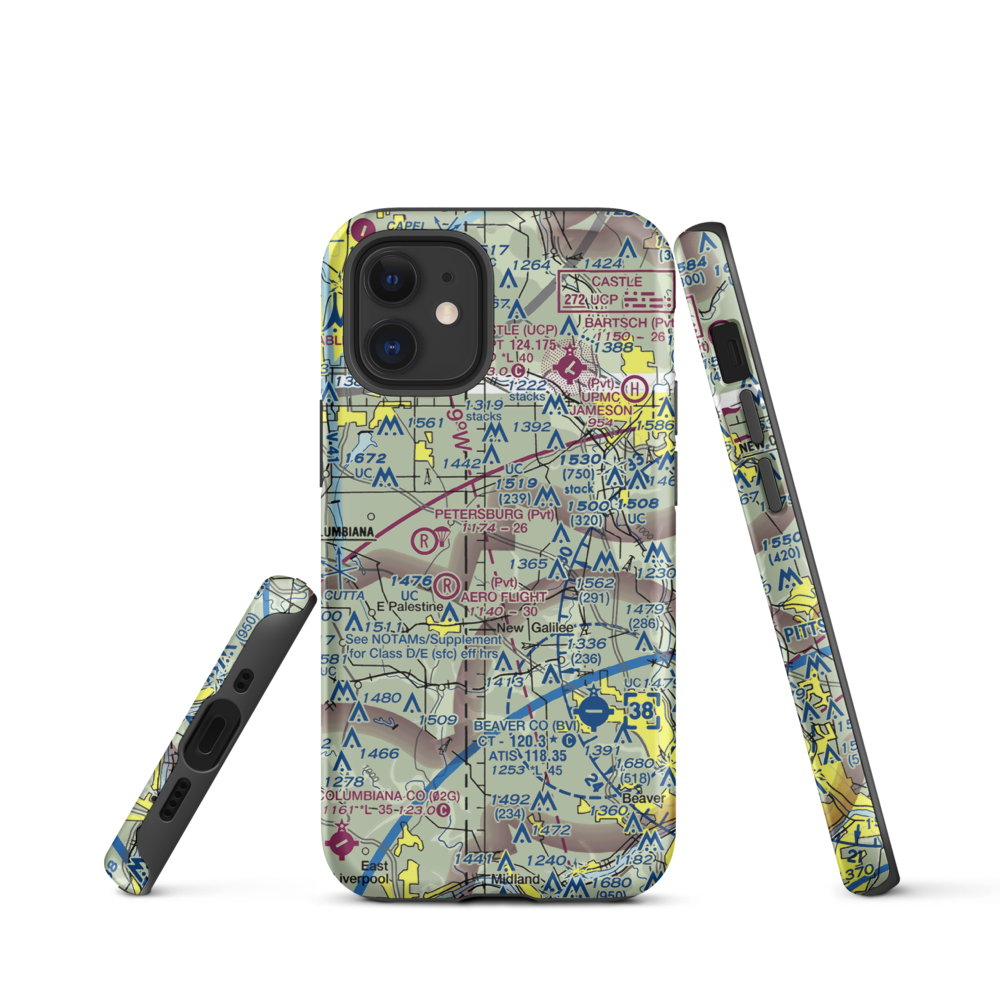 Reno Airport (PN11) VFR Sectional  Tough iPhone Case iPhone 12 mini model shown