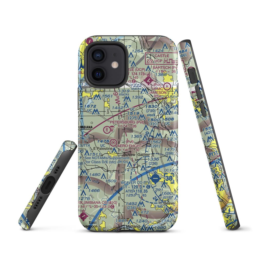 Reno Airport (PN11) VFR Sectional  Tough iPhone Case iPhone 12 model shown