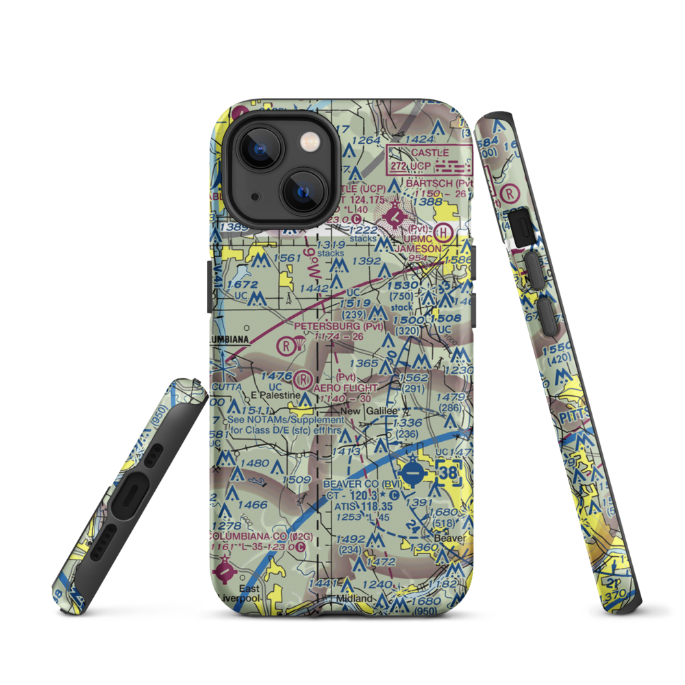 Reno Airport (PN11) VFR Sectional  Tough iPhone Case iPhone 13 model shown