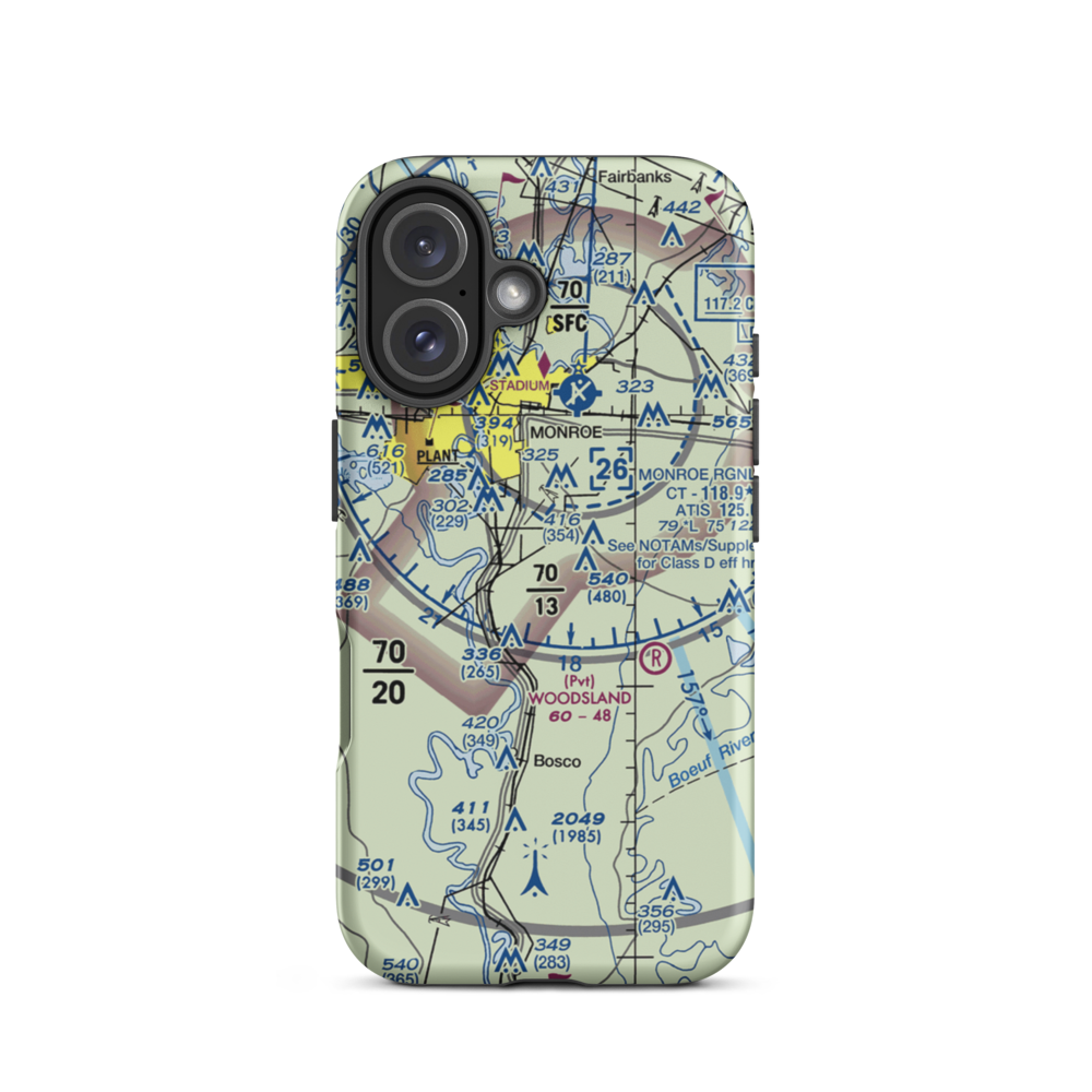 Reno Flight Park Airport (LA34) VFR Sectional  Tough iPhone Case iPhone 16 model shown