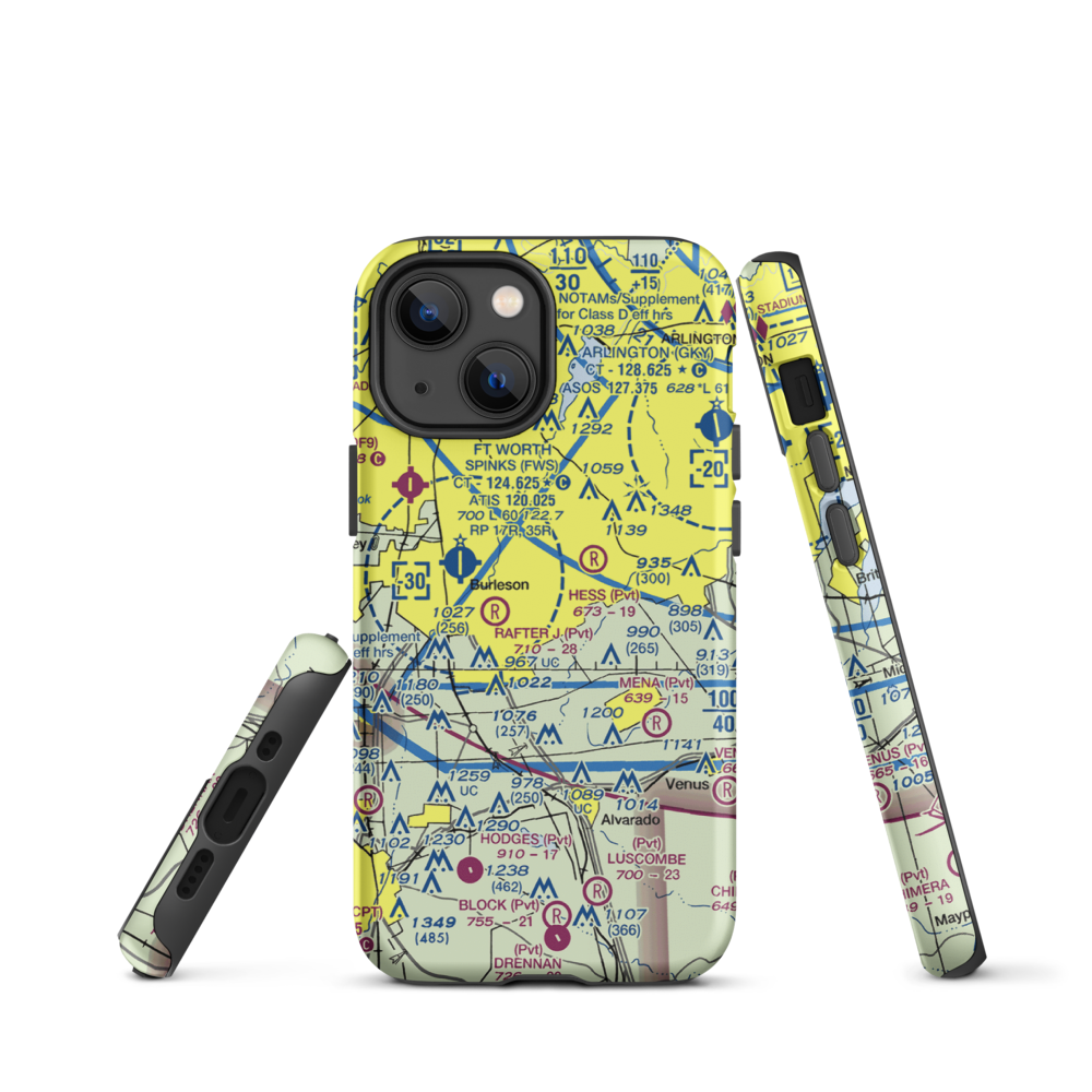 Retta Airport (8TS1) VFR Sectional  Tough iPhone Case iPhone 13 mini model shown