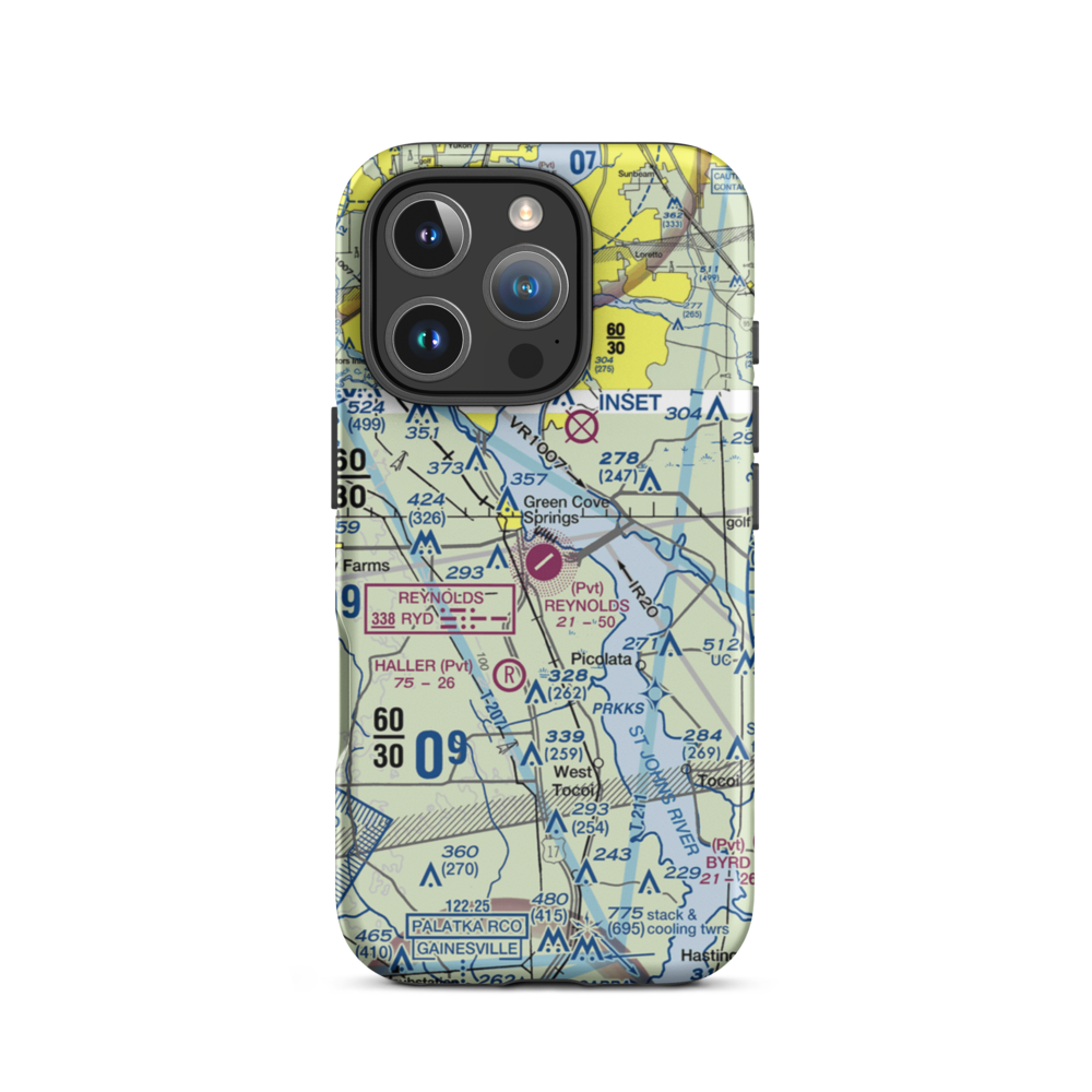 Reynolds Airpark (FL60) VFR Sectional  Tough iPhone Case iPhone 16 Pro model shown