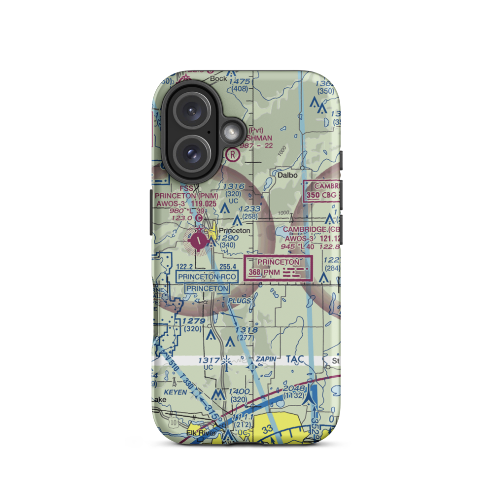 Reynolds Field (MN91) VFR Sectional  Tough iPhone Case iPhone 16 model shown