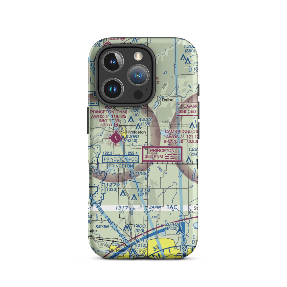 Reynolds Field (MN91) VFR Sectional  Tough iPhone Case iPhone 16 Pro model shown