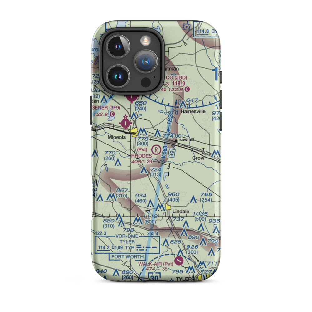 Rhodes Ranch Airport (TX62) VFR Sectional  Tough iPhone Case iPhone 16 Pro Max model shown