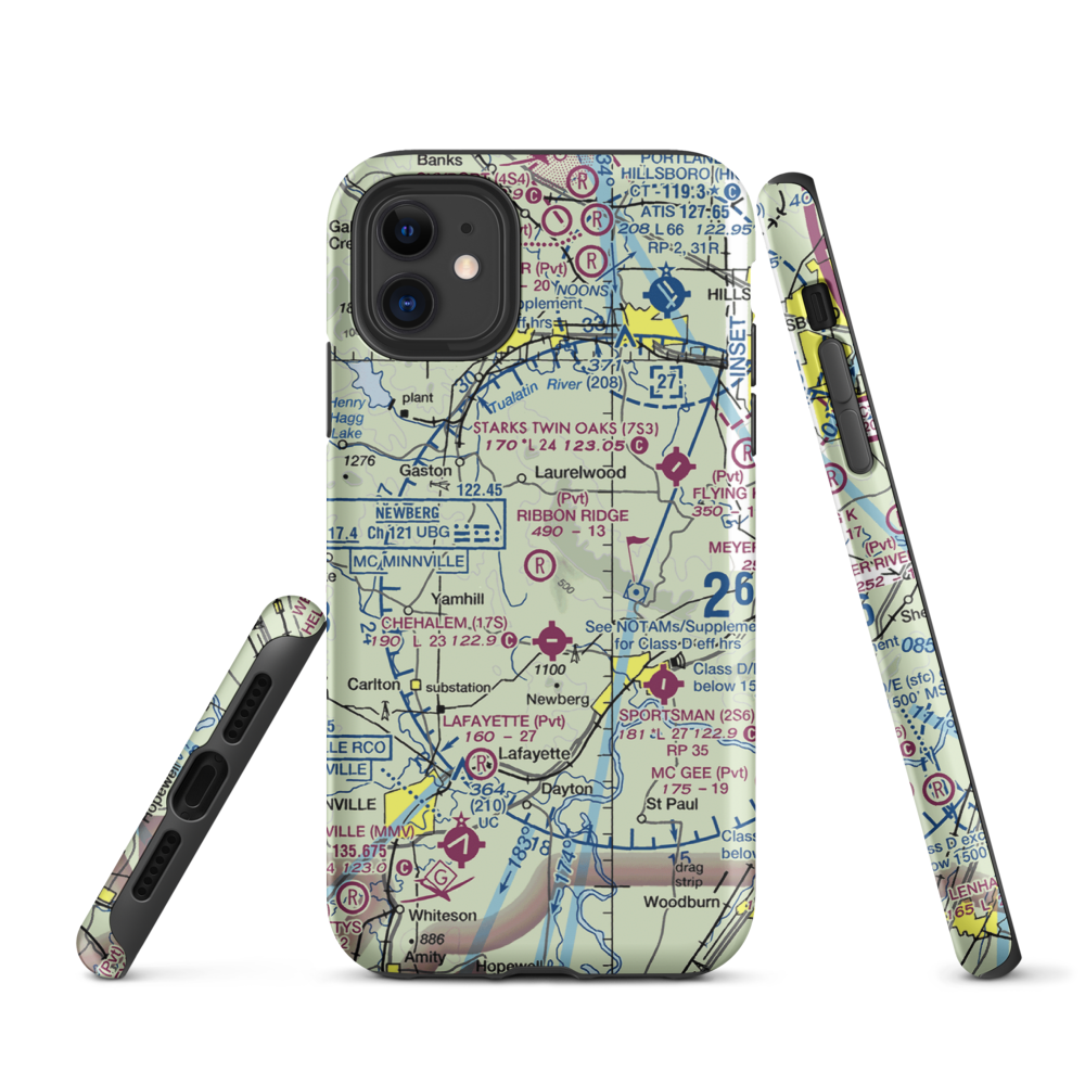 Ribbon Ridge Airport (73OR) VFR Sectional  Tough iPhone Case iPhone 11 model shown