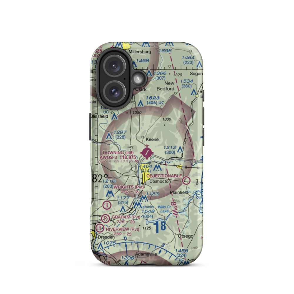 Richard Downing Airport (I40) VFR Sectional  Tough iPhone Case iPhone 16 model shown