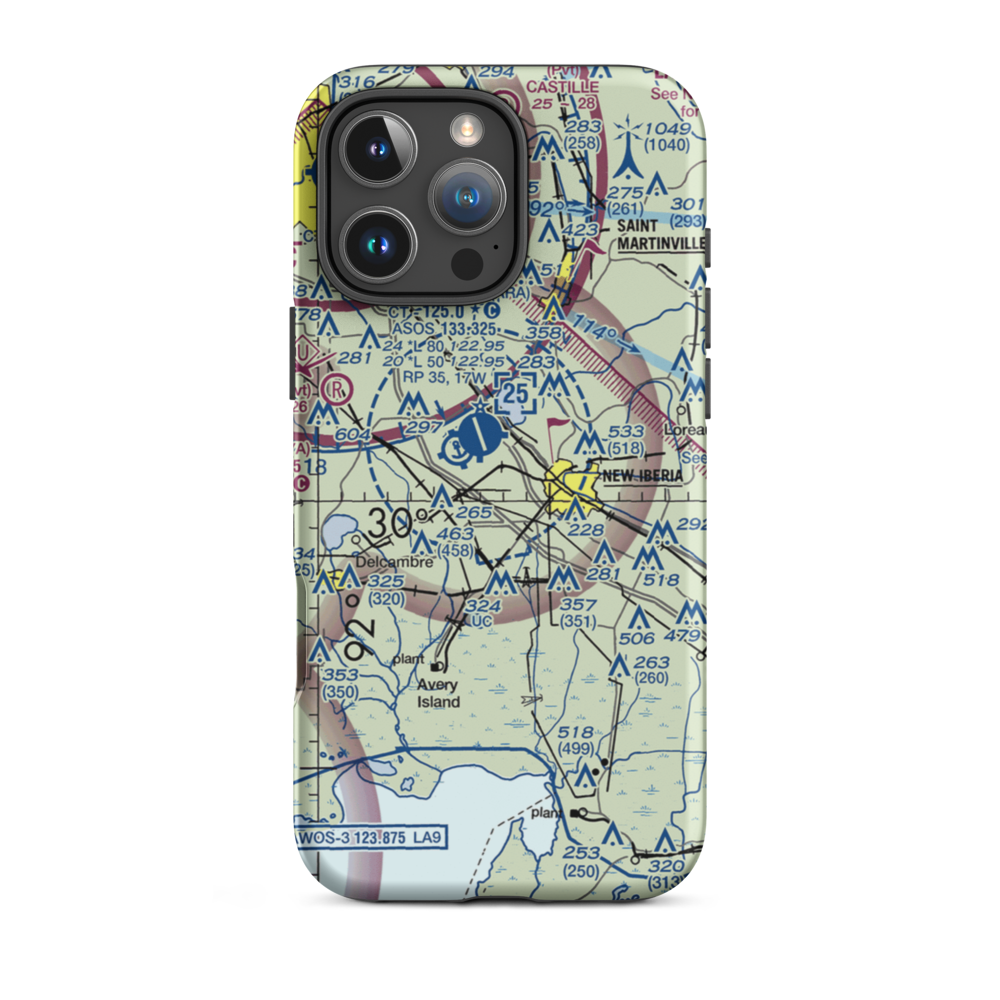 Richard's Airport (LS38) VFR Sectional  Tough iPhone Case iPhone 16 Pro Max model shown